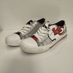 Women's size 8 kansas city Chiefs NFL shoes glitter football converse style